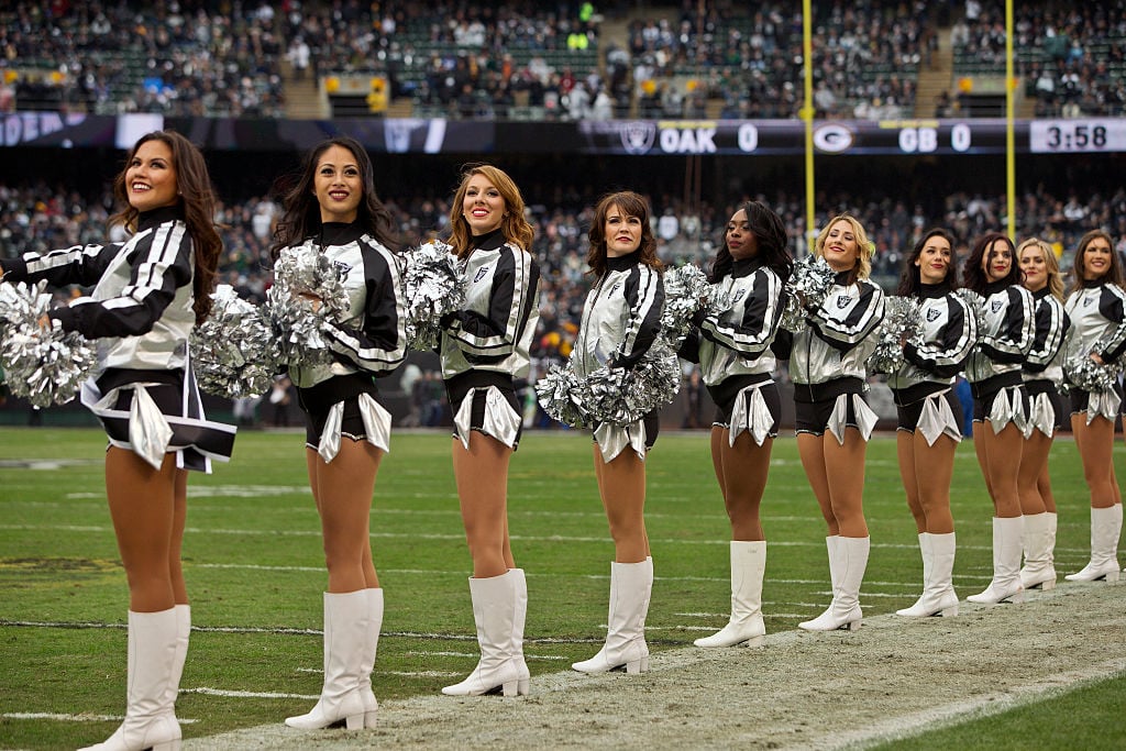 Oakland Raiders Raiderettes cheerleaders.