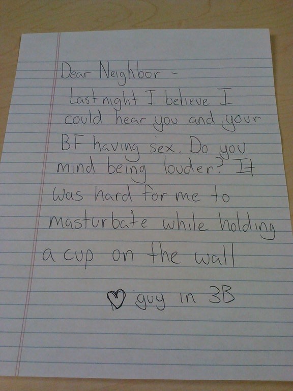 Reverse psychology neighbor note