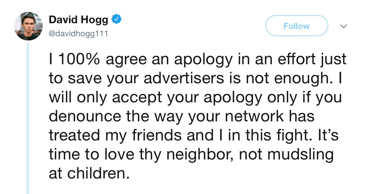 David Hogg screenshot David Hogg Twitter screenshot