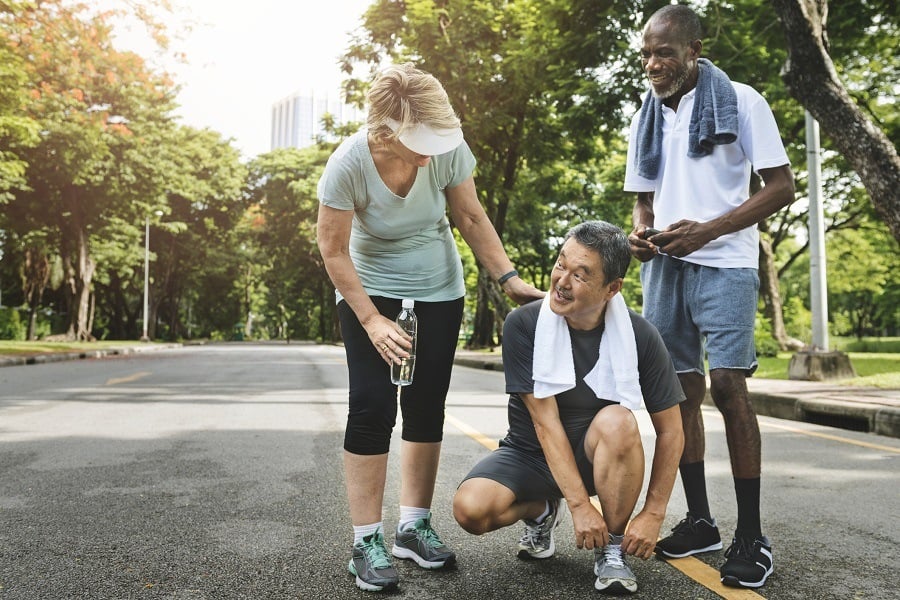 elderly exercising elderly exercising