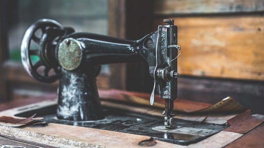 Old fashioned sewing machine