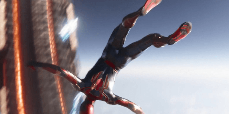 Spider-Man gliding in the air. Spider-Man gliding in the air.