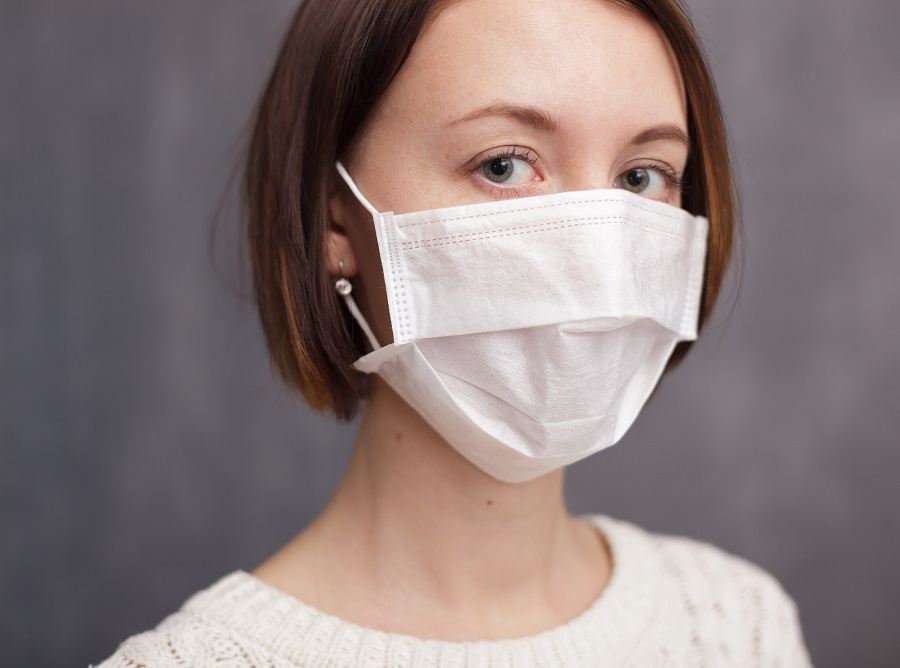 Girl wearing mask Girl wearing mask