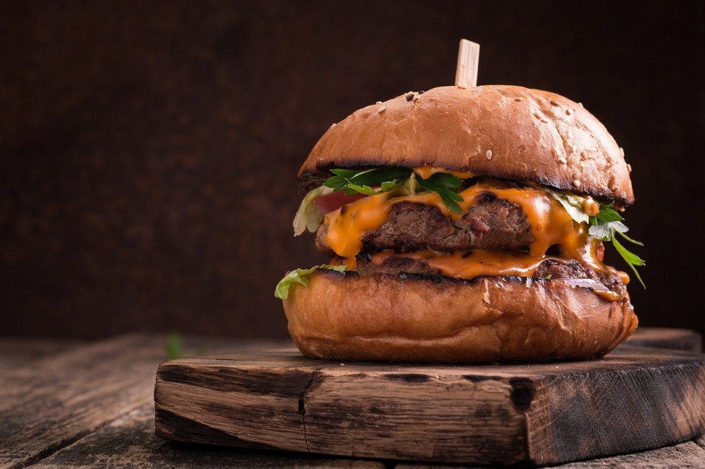 Tasty grilled burger