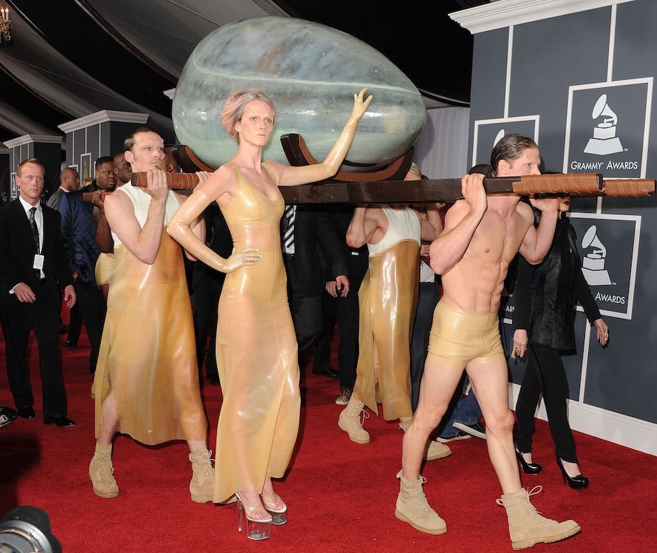 Singer Lady Gaga arrives at The 53rd Annual GRAMMY Awards