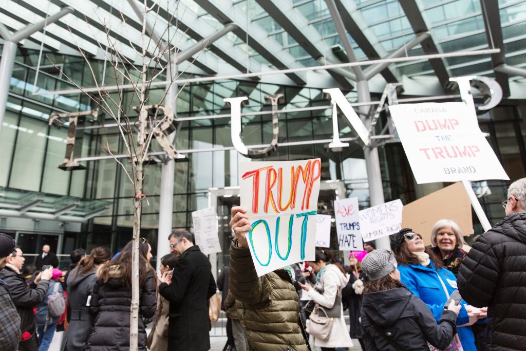 Trump hotel protest Toronto