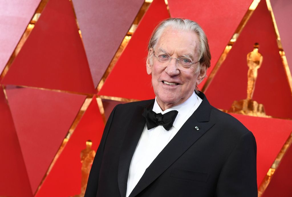 Canadian actor Donald Sutherland arrives for the 90th Annual Academy Awards
