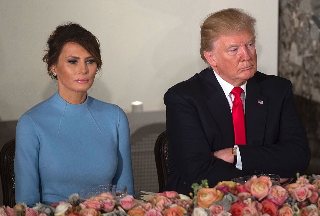 US President Donald Trump and First Lady Melania Trump attend the Inaugural Luncheon