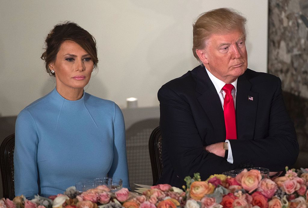 US President Donald Trump and First Lady Melania Trump attend the Inaugural Luncheon US President Donald Trump and First Lady Melania Trump attend the Inaugural Luncheon