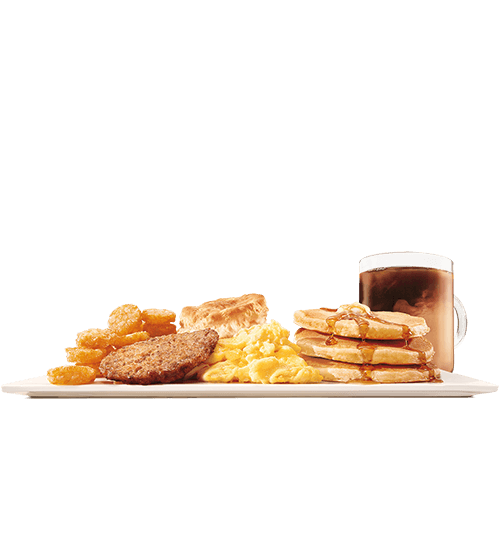 The Ultimate Breakfast Platter on a white background. 