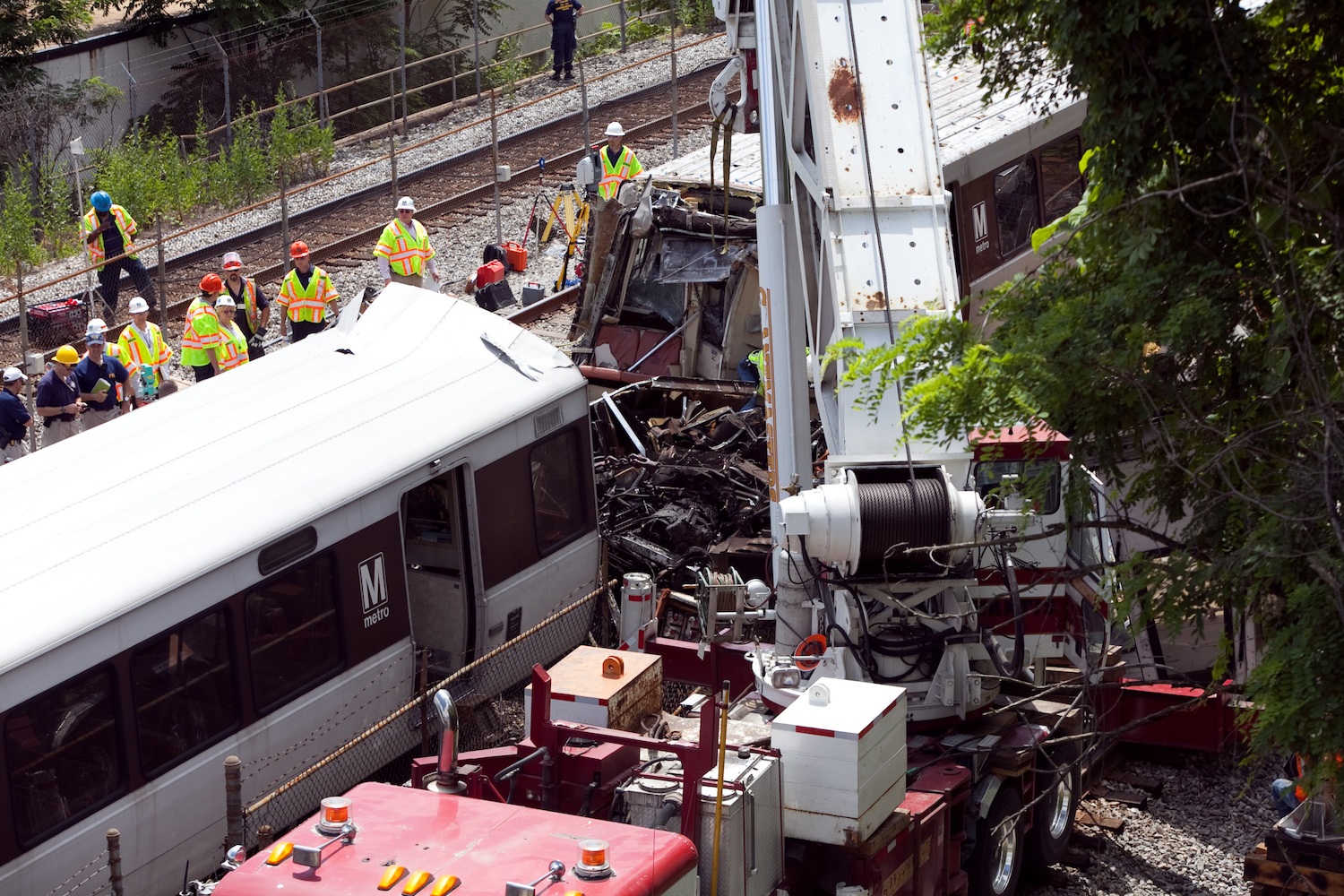 Investigators Continue Work At The Site Of DC Metro Line Crash