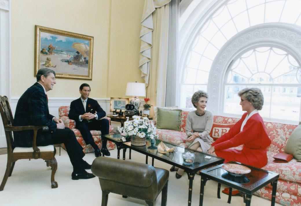 West sitting hall ronald reagan prince charles and princess diana