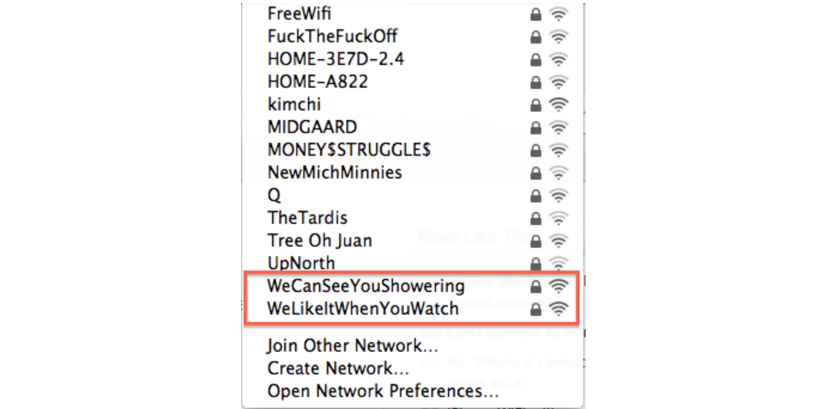 Neighbor note wifi