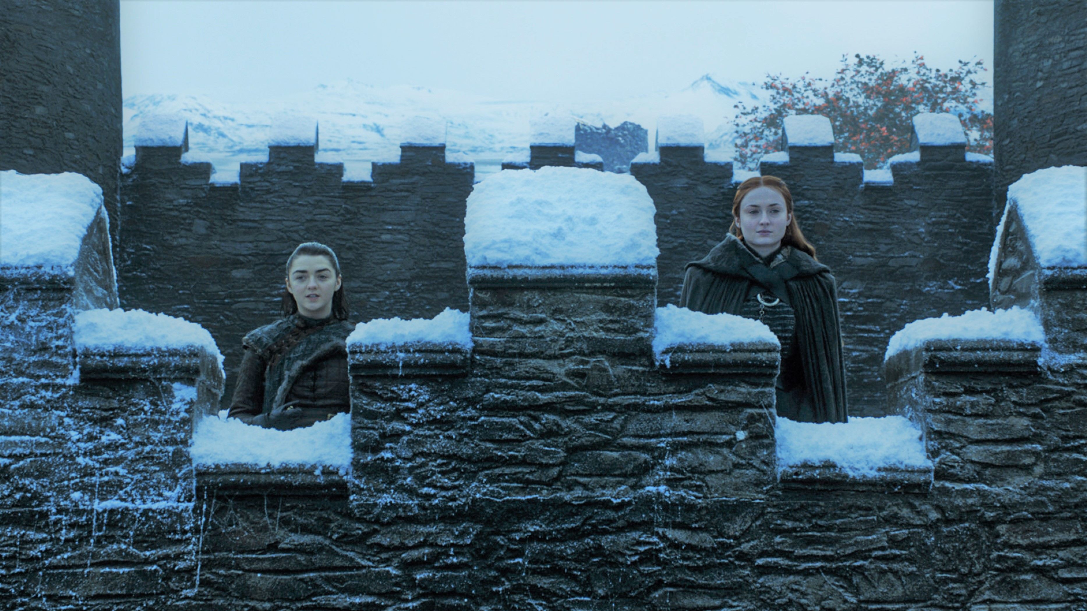 Arya and Sansa Winterfell Game of Thrones Arya and Sansa Winterfell Game of Thrones