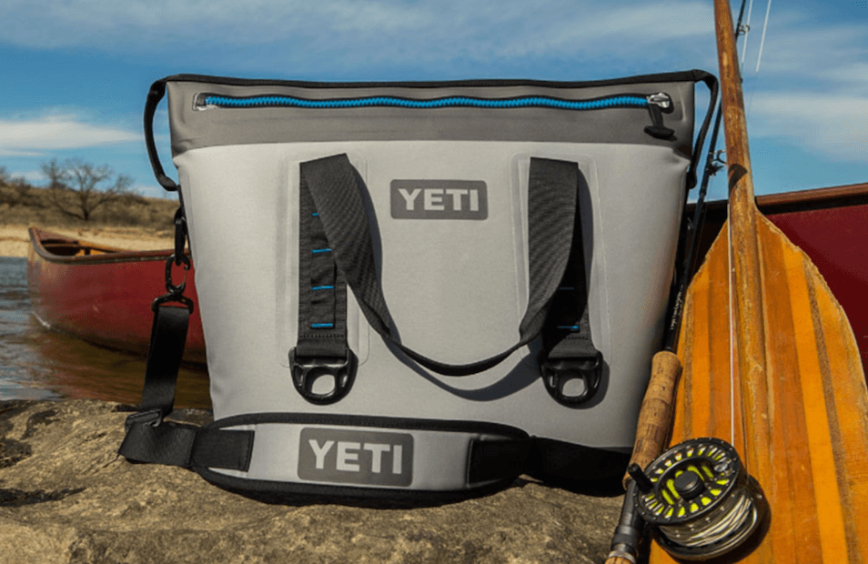 Yeti cooler camping or fishing