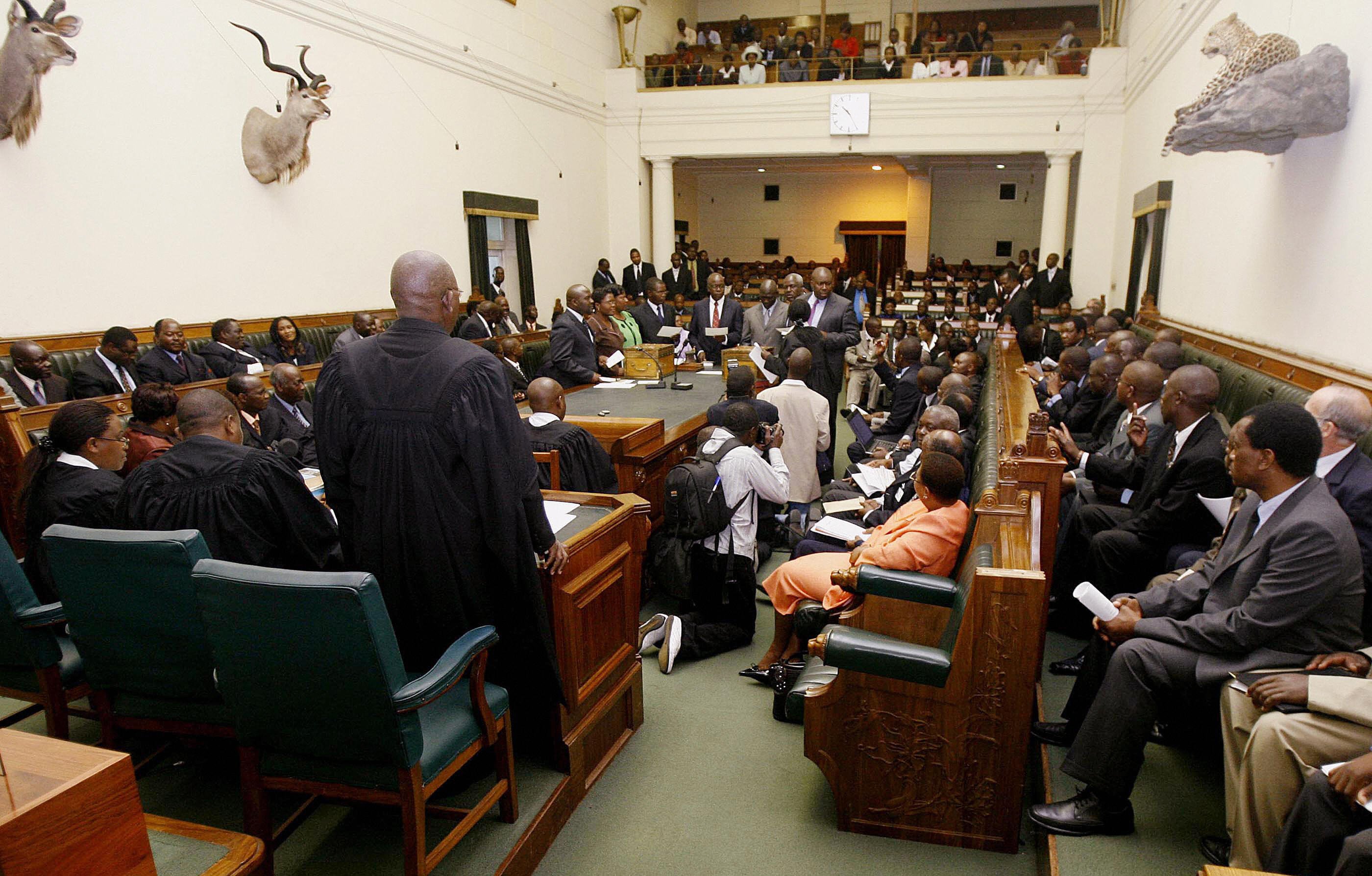 Zimbabwean members of parliament recite
