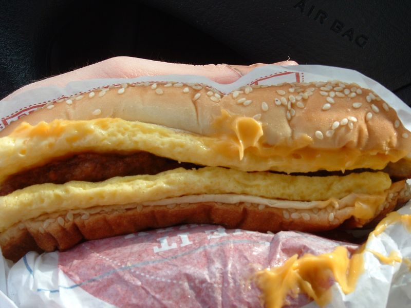 burger king omelet sandwich