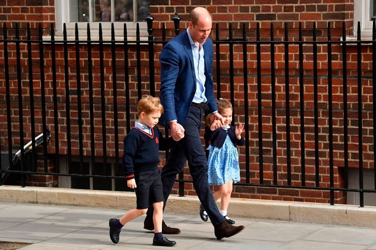 Prince George, Prince William, and Princess Charlotte