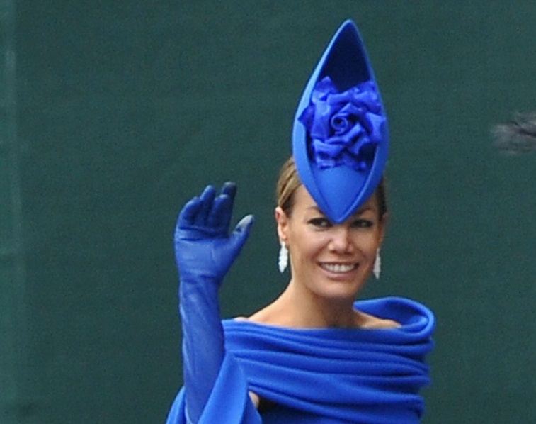 Tara Palmer-Tomkinson arrives to attend the Royal Wedding of Prince William to Catherine Middleton at Westminster Abbey on April 29, 2011 in London, England.