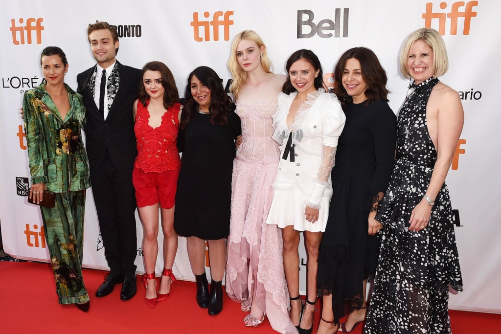 Amelia Warner, Douglas Booth, Maisie Williams, Haifaa Al-Mansour, Elle Fanning, Bel Powley, Joannie Burstein and Emma Jensen attend the "Mary Shelley" premiere Amelia Warner, Douglas Booth, Maisie Williams, Haifaa Al-Mansour, Elle Fanning, Bel Powley, Joannie Burstein and Emma Jensen attend the "Mary Shelley" premiere