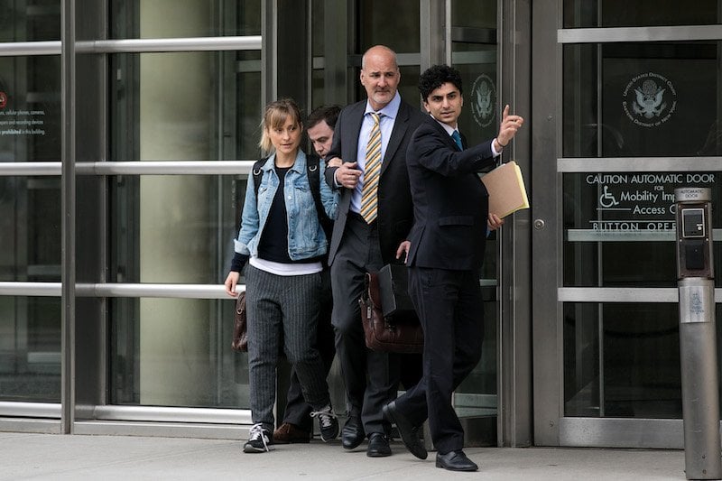 Allison Mack leaving the U.S Court District building. Allison Mack leaving the U.S Court District building.