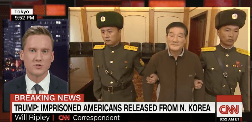 Kim Dong Chul, an American prisoner coming home from North Korea