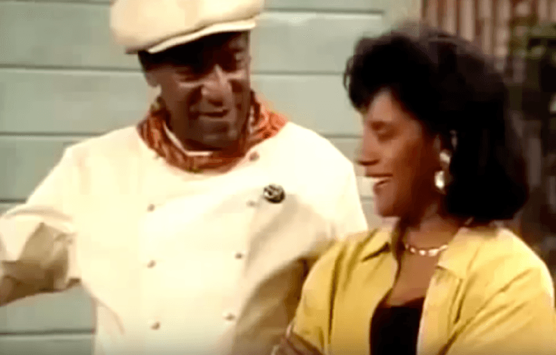 Cliff Huxtable speaking with his wife in the backyard. 