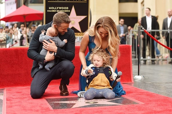 Actors Ryan Reynolds (L) and Blake Lively pose with their daughters as Ryan Reynolds is honored with star on the Hollywood Walk of Fame Actors Ryan Reynolds (L) and Blake Lively pose with their daughters as Ryan Reynolds is honored with star on the Hollywood Walk of Fame