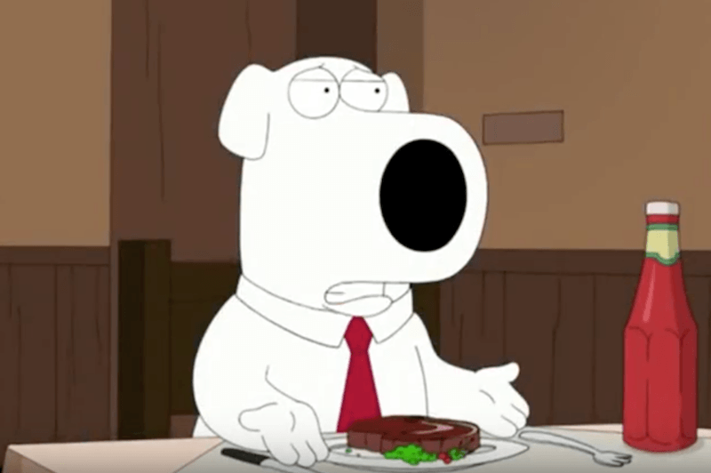 Brian sits at a restaurant with a plate of food in front of him. Brian sits at a restaurant with a plate of food in front of him.