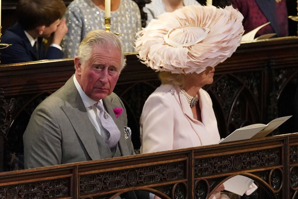 Camilla and Charles at the wedding of Prince Harry and Meghan.