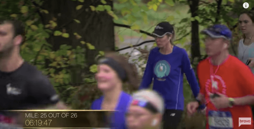 Carole Radziwill running a marathon in Real Housewives of New York Carole Radziwill running a marathon in Real Housewives of New York