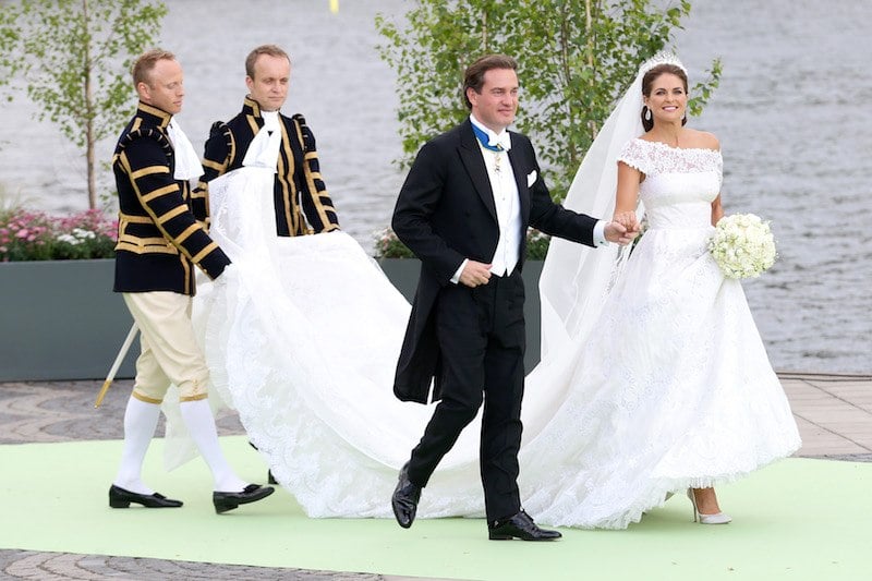 Princess Madeleine of Sweden on her wedding day 