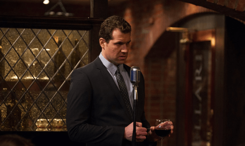 Craig Middlebrooks holding a glass of wine and making a speech. Craig Middlebrooks holding a glass of wine and making a speech.