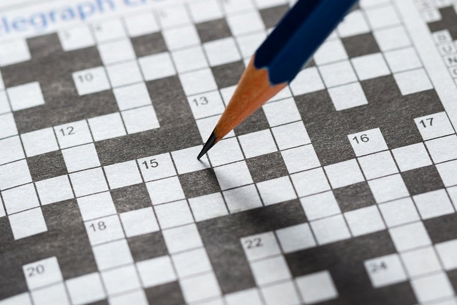 Crossword Puzzle and Pencil Crossword Puzzle and Pencil
