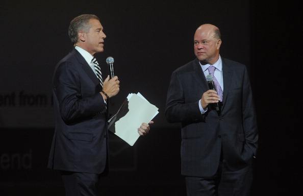 Anchor and managing editor of NBC Nightly News Brian Williams (L) and American hedge fund manager David Tepper Anchor and managing editor of NBC Nightly News Brian Williams (L) and American hedge fund manager David Tepper