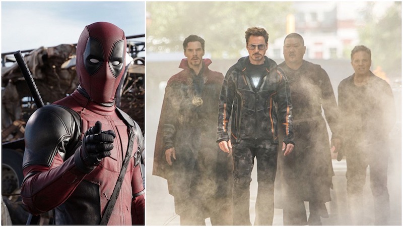 Collage featuring Deadpool and 'Avengers: Infinity War' characters. Collage featuring Deadpool and 'Avengers: Infinity War' characters.