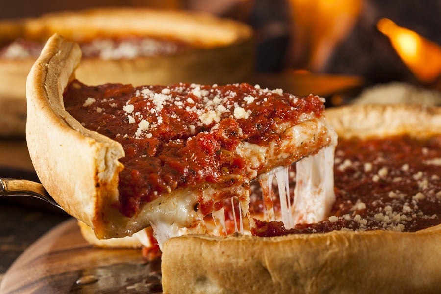 Deep Dish Cheese Pizza Deep Dish Cheese Pizza
