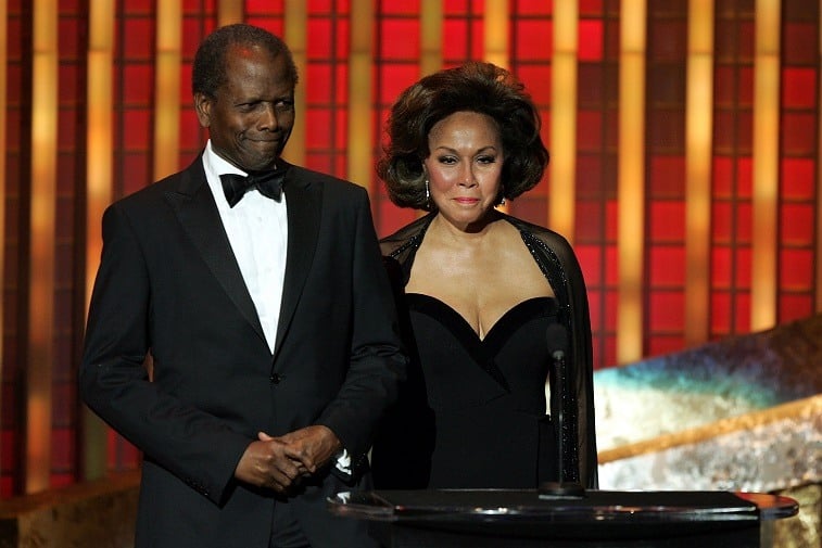 Diahann Carroll and Sidney Poitier are seen on stage at the 36th NAACP Image Awards at the Dorothy Chandler Pavilion on March 19, 2005 in Los Angeles, California. Diahann Carroll and Sidney Poitier are seen on stage at the 36th NAACP Image Awards at the Dorothy Chandler Pavilion on March 19, 2005 in Los Angeles, California.