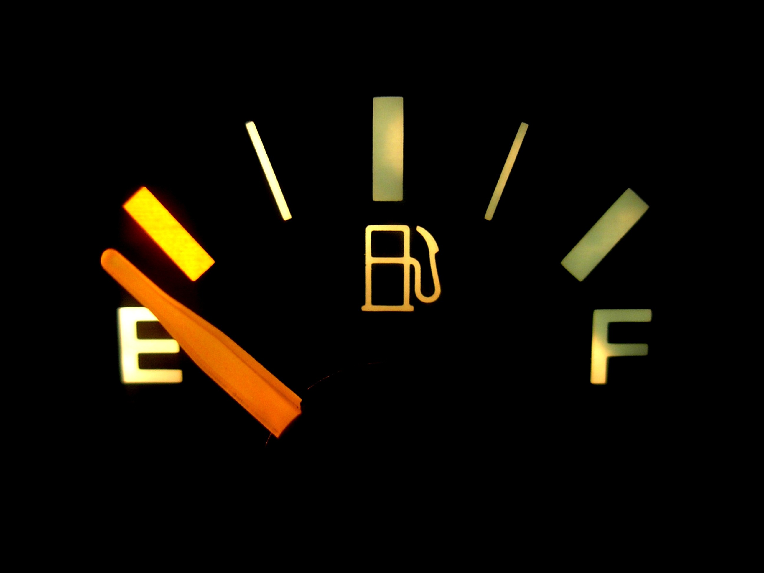 Empty gas tank