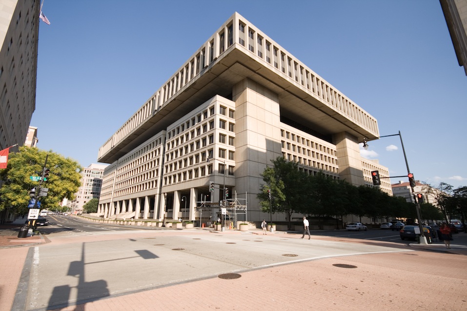Federal Bureau of Investigation FBI Building Washington DC, Blue Sky