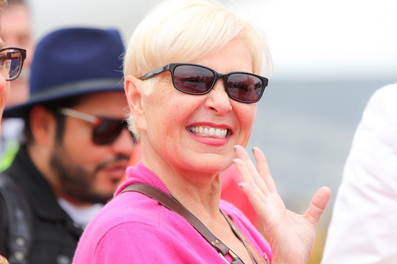 VIENNA, AUSTRIA - MAY 15: Actress Roseanne Barr arrives on the Life Ball plane on May 15, 2015 in Vienna, Austria. The Life Ball, an annual charity ball raising funds for HIV & AIDS projects, will take place on May 16, 2015 at the city hall in Vienna. (Photo by Monika Fellner/Getty Images) VIENNA, AUSTRIA - MAY 15: Actress Roseanne Barr arrives on the Life Ball plane on May 15, 2015 in Vienna, Austria. The Life Ball, an annual charity ball raising funds for HIV & AIDS projects, will take place on May 16, 2015 at the city hall in Vienna. (Photo by Monika Fellner/Getty Images)