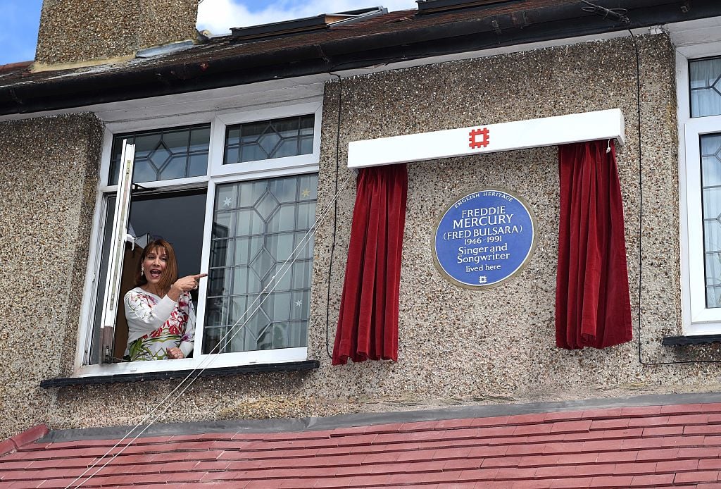 Kashmira Cooke (Freddie Mercury's sister) attends the unveiling of an English Heritage Blue Plaque, commemorating where Freddie Mercury lived on September 1, 2016 in Feltham, England.