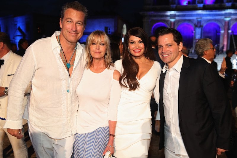 ROME, ITALY - SEPTEMBER 10: (L-R) John Corbett, Bo Derek, Kimberly Guilfoyle and Anthony Scaramucci attend the Closing Night Gala at Cinecittà as part of the 2017 Celebrity Fight Night in Italy Benefiting The Andrea Bocelli Foundation and the Muhammad Ali Parkinson Center on September 10, 2017 in Rome, Italy. (Photo by Jonathan Leibson/Getty Images for Celebrity Fight Night) ROME, ITALY - SEPTEMBER 10: (L-R) John Corbett, Bo Derek, Kimberly Guilfoyle and Anthony Scaramucci attend the Closing Night Gala at Cinecittà as part of the 2017 Celebrity Fight Night in Italy Benefiting The Andrea Bocelli Foundation and the Muhammad Ali Parkinson Center on September 10, 2017 in Rome, Italy. (Photo by Jonathan Leibson/Getty Images for Celebrity Fight Night)