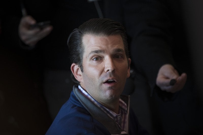 Donald Trump Jr. answers questions from reporters