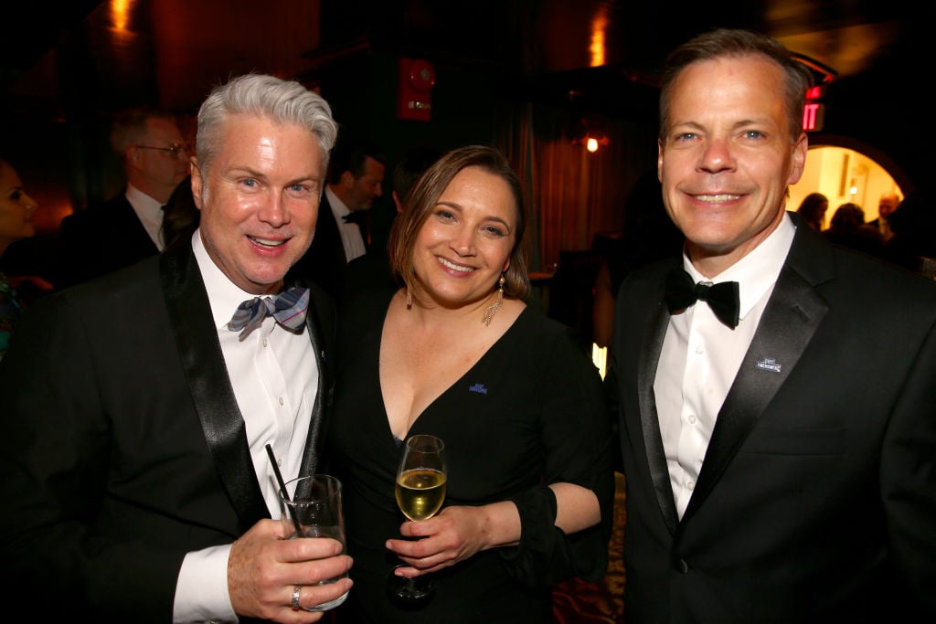 Stewart Scott, Margret Talev and Ted Johnson attend the Celebration After the White House Correspondents' Dinner.