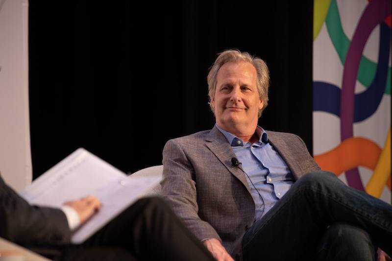 MONTCLAIR, NJ - MAY 05: Stephen Colbert and Actor Jeff Daniels speak at the Montclair Film Festival on May 5, 2018 in Montclair, NJ. (Photo by Dave Kotinsky/Getty Images for Montclair Film Festival) MONTCLAIR, NJ - MAY 05: Stephen Colbert and Actor Jeff Daniels speak at the Montclair Film Festival on May 5, 2018 in Montclair, NJ. (Photo by Dave Kotinsky/Getty Images for Montclair Film Festival)