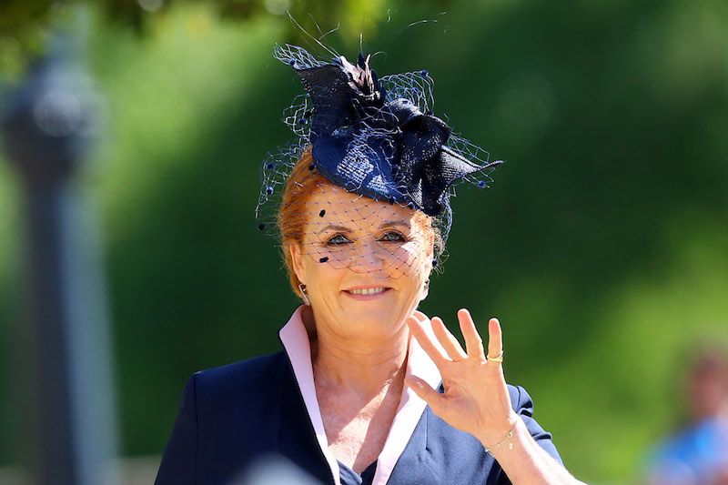 WINDSOR, UNITED KINGDOM - MAY 19: Sarah, Duchess of York arrives at St George's Chapel at Windsor Castle before the wedding of Prince Harry to Meghan Markle on May 19, 2018 in Windsor, England. (Photo by Gareth Fuller - WPA Pool/Getty Images) WINDSOR, UNITED KINGDOM - MAY 19: Sarah, Duchess of York arrives at St George's Chapel at Windsor Castle before the wedding of Prince Harry to Meghan Markle on May 19, 2018 in Windsor, England. (Photo by Gareth Fuller - WPA Pool/Getty Images)