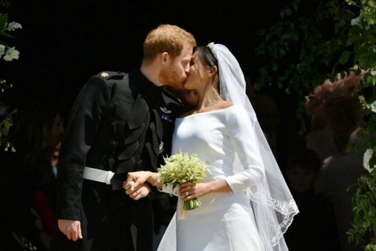 Prince Harry and Meghan Markle share first kiss