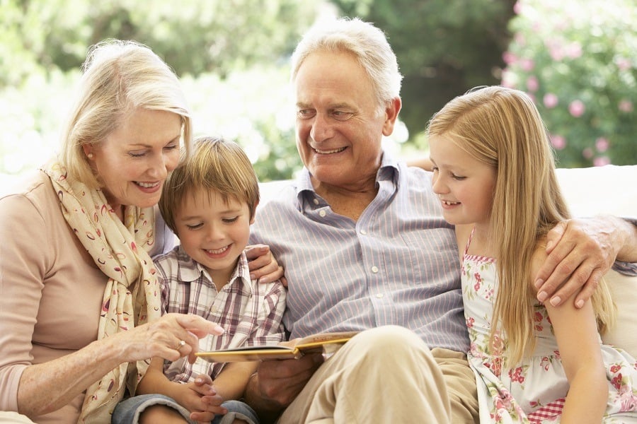 Grand parents with grand children Grand parents with grand children