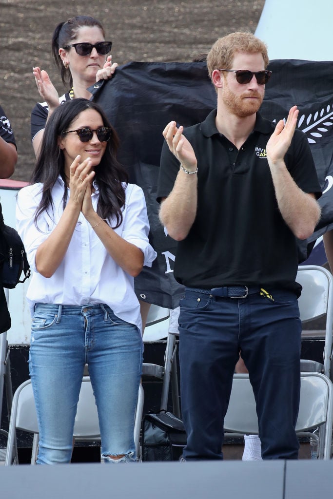 Prince Harry and Meghan Markle attend a Wheelchair Tennis match